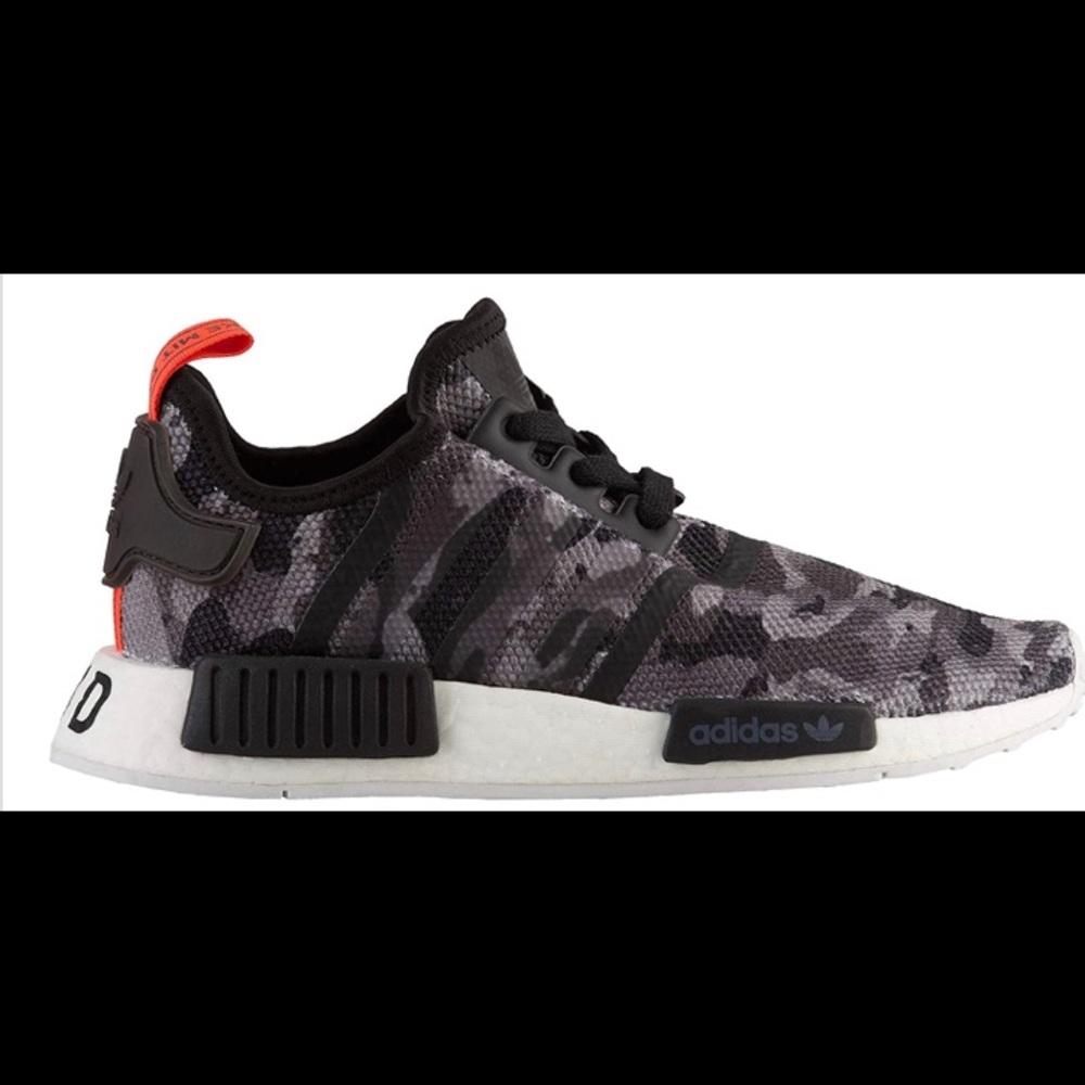 Adidas NMD R1 J Grey Camo Big Kids size 5.5